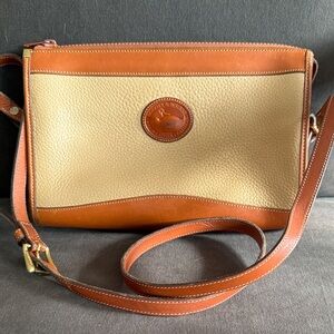 Dooney & Bourke Cream and Brown Crossbody Bag